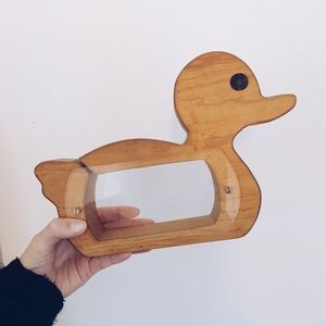 Wood piggy bank